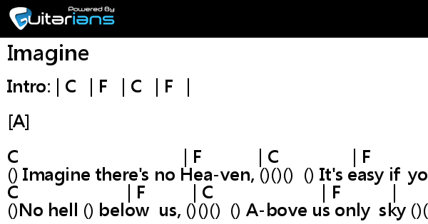John Lennon Imagine 結他譜 Chord譜 吉他譜 曲 John Lennon 詞 John Lennon