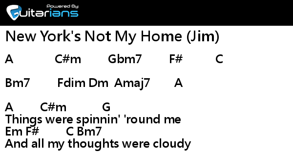 Jim Croce - New York's Not My Home (Jim) 結他譜 Chord譜 吉他譜| 曲 : Jim Croce ...