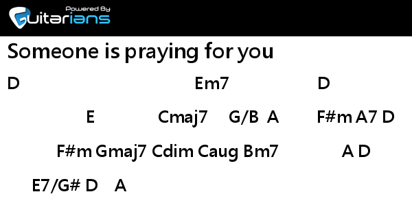 史茵茵 - Someone is praying for you 結他譜 Chord譜 吉他譜| 曲 : Wolfe Lanny Lavon